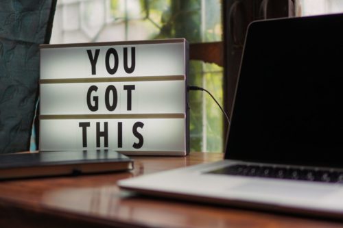 Illuminated sign that reads "You Got This"